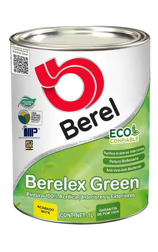 Berelex Green - Pintura Berel 100% Acrilica  - Interiores & Exteriores