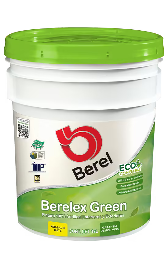 Berelex Green - Pintura Berel 100% Acrilica  - Interiores & Exteriores
