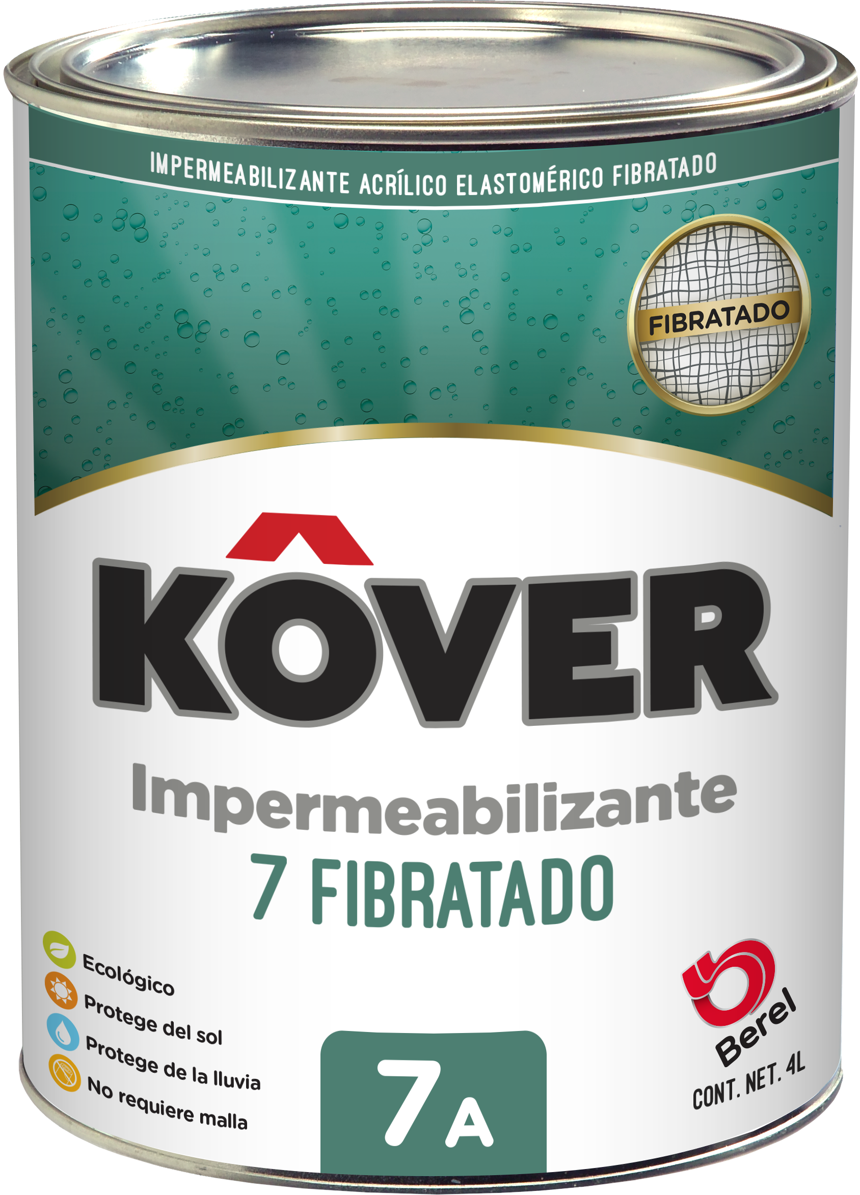 Kover 7  - Impermeabilizante Kover - Acrílico - Fibratado