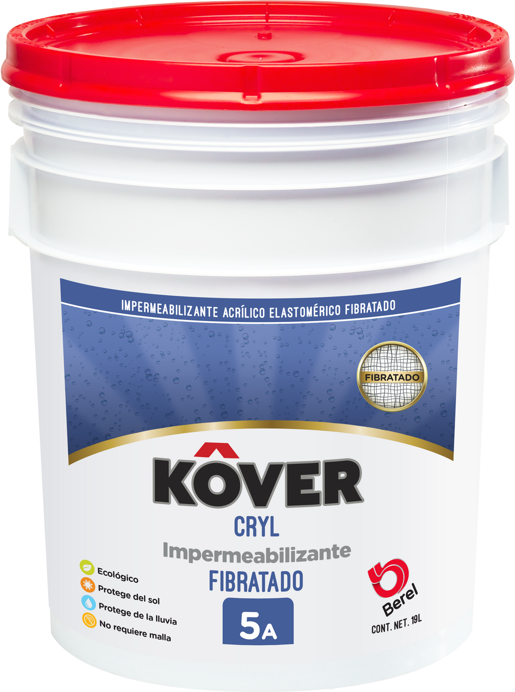 KOVER Cryl 5  - Impermeabilizante Kover - Acrílico - Fibratado
