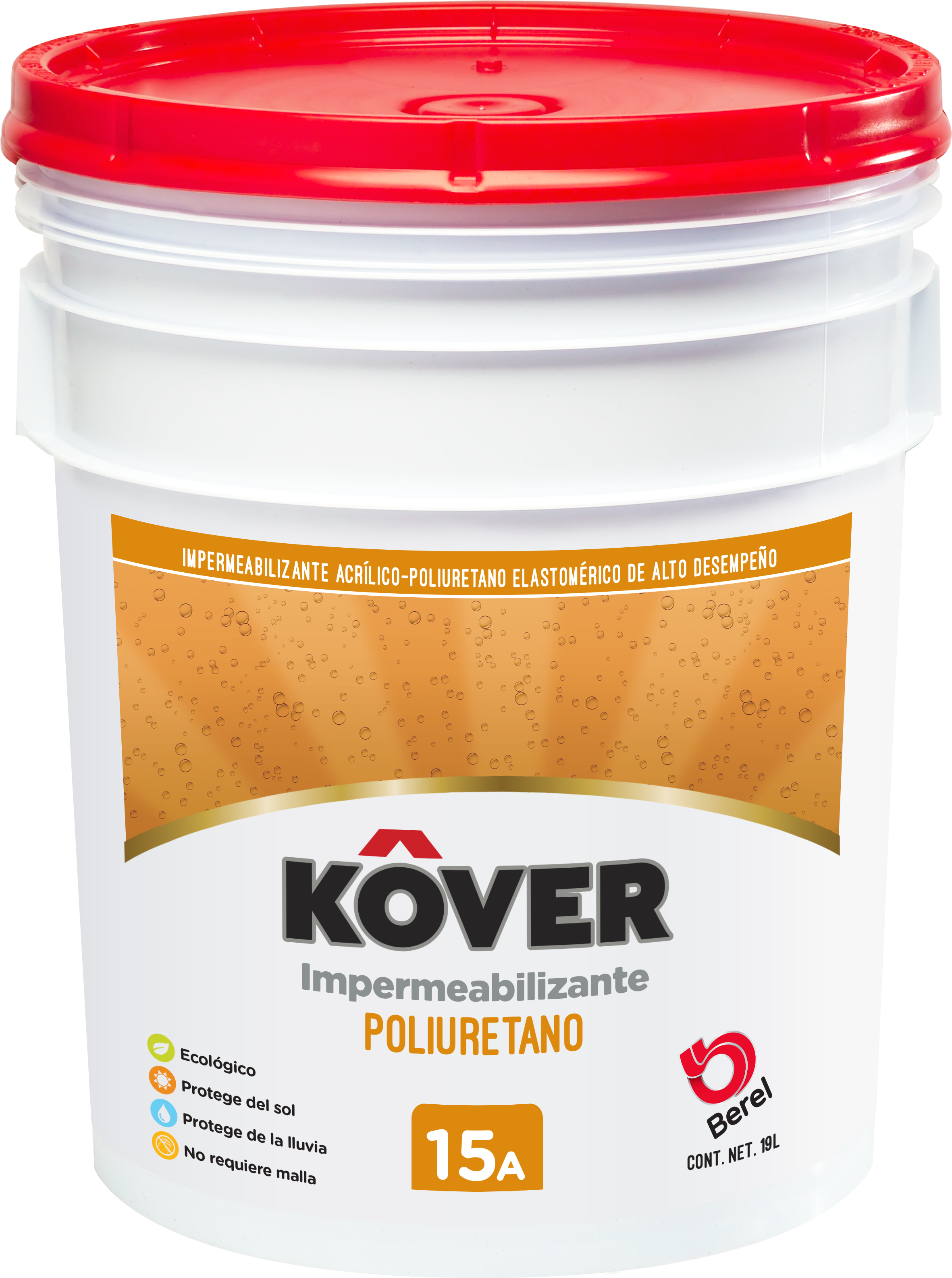 Kover Poliuretano 15  - Impermeabilizante Kover - Pliuretano - Fibratado