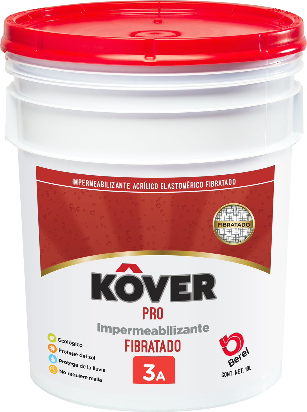 Kover Pro 3  - Impermeabilizante Kover - Acrílico - Fibratado