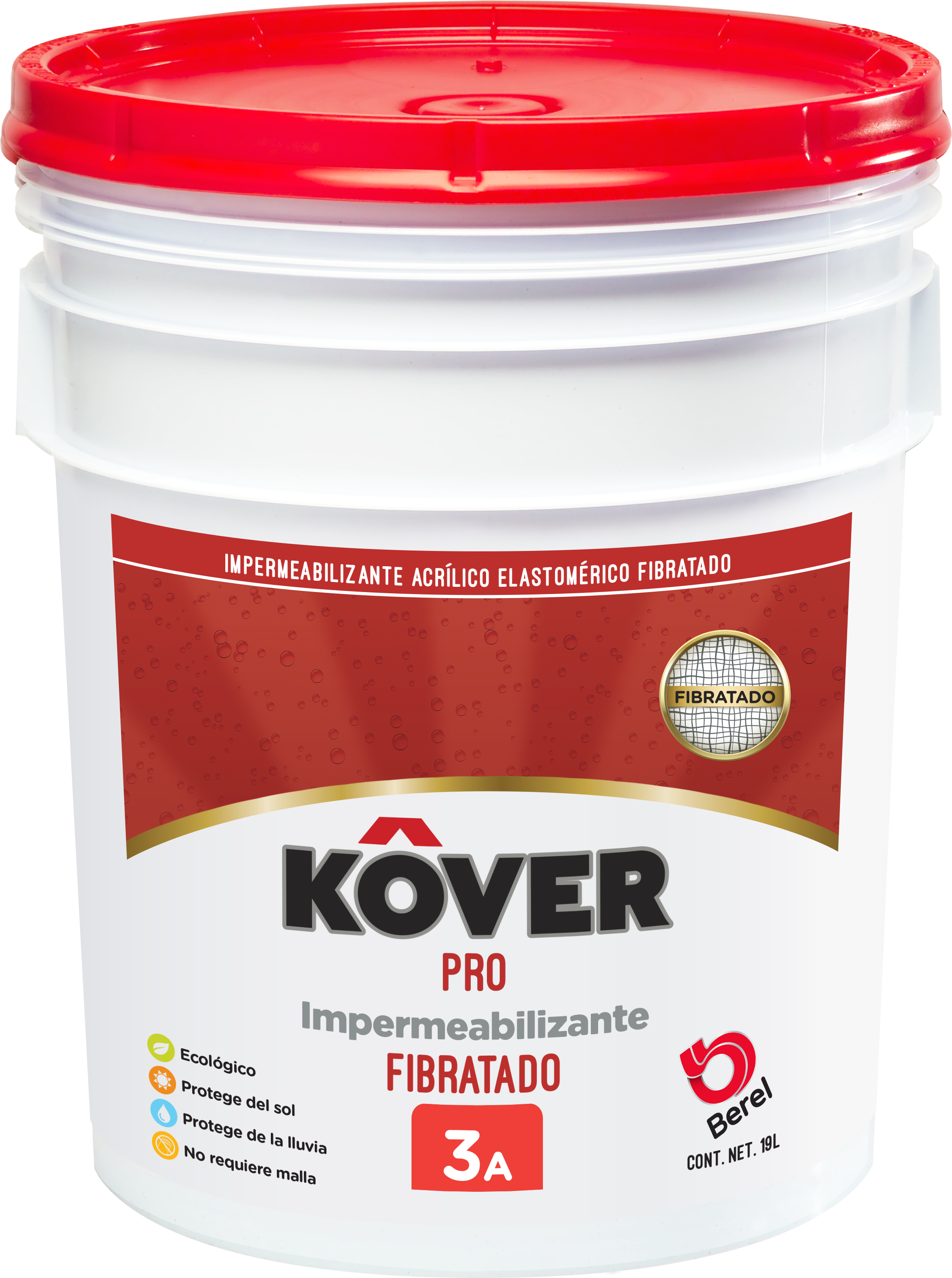 Kover Pro 3  - Impermeabilizante Kover - Acrílico - Fibratado