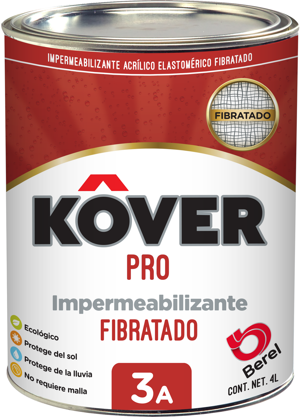 Kover Pro 3  - Impermeabilizante Kover - Acrílico - Fibratado