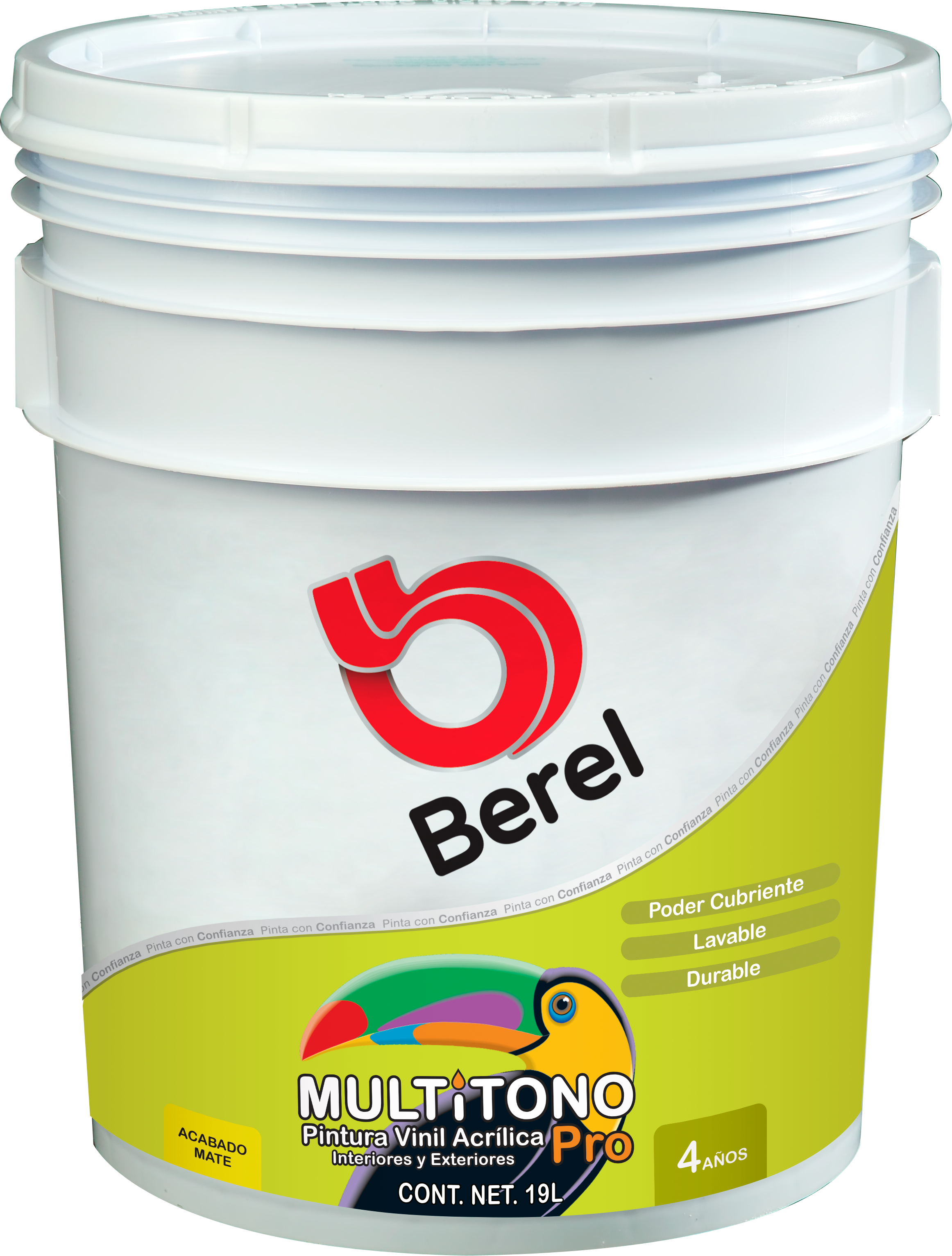 Multitono Pro - Pintura Berel 100% Acrilica  - Interiores & Exteriores
