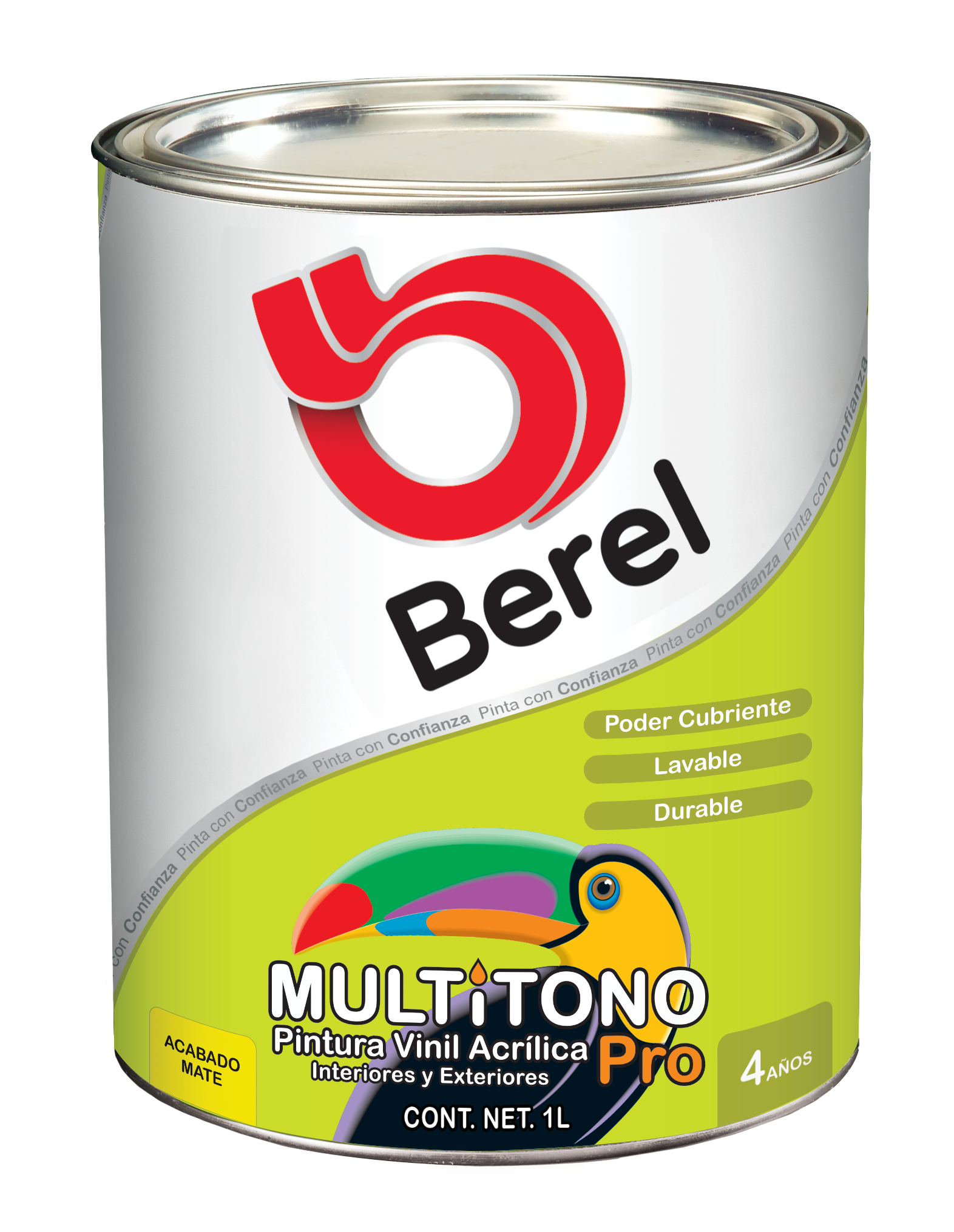 Multitono Pro - Pintura Berel 100% Acrilica  - Interiores & Exteriores
