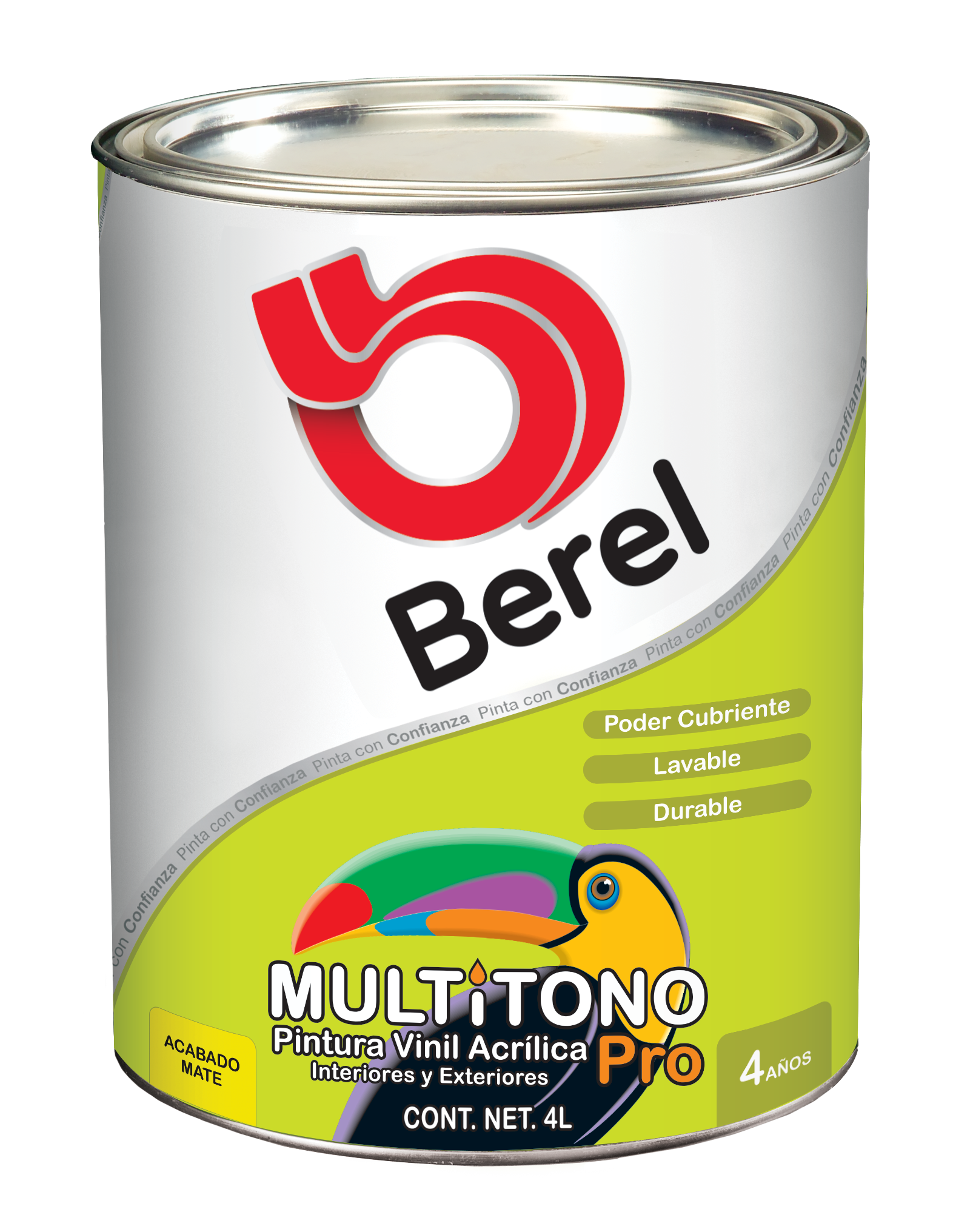 Multitono Pro - Pintura Berel 100% Acrilica  - Interiores & Exteriores