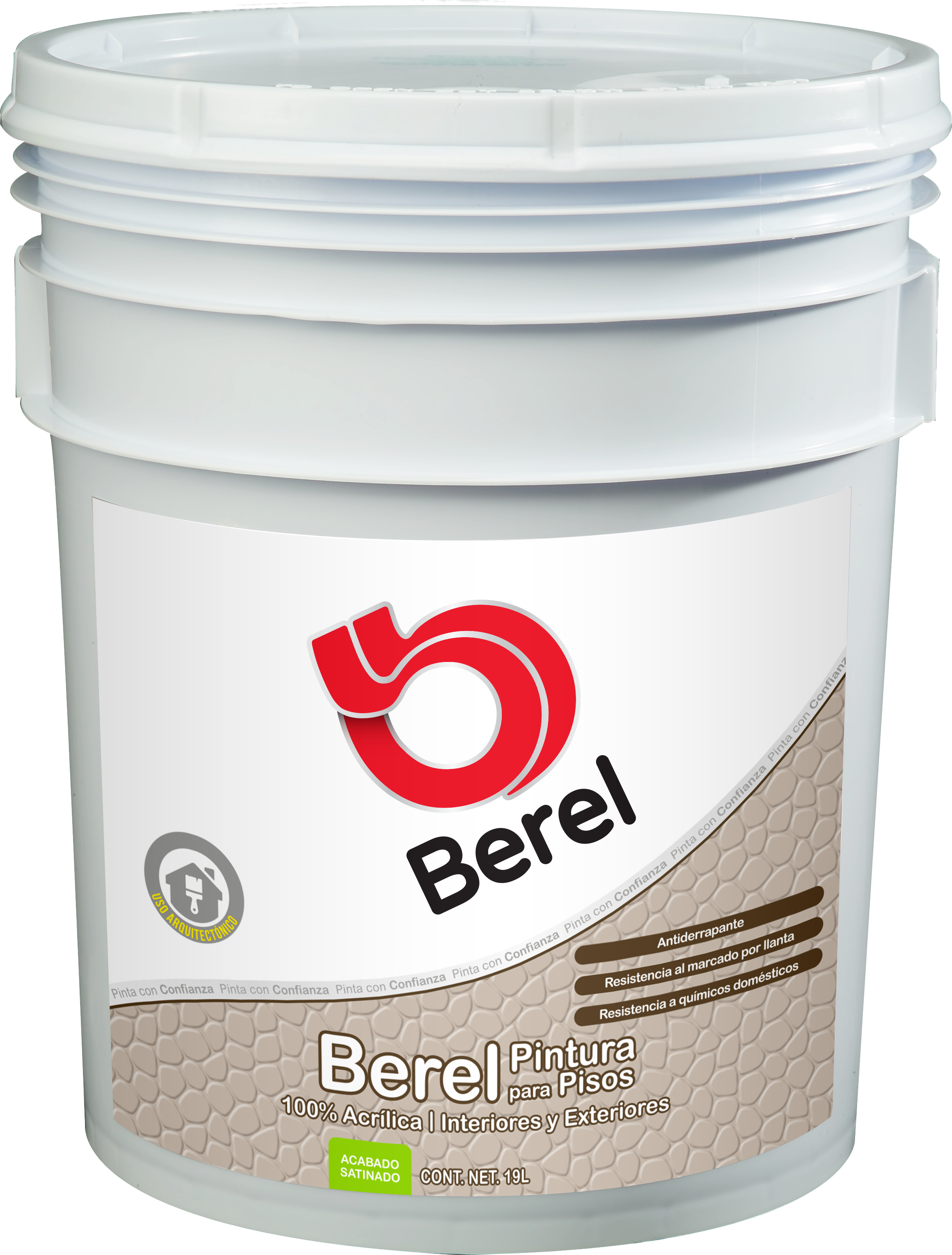 Pintura para Pisos -  Pintura Berel 100% Acrilica  - Interiores & Exteriores