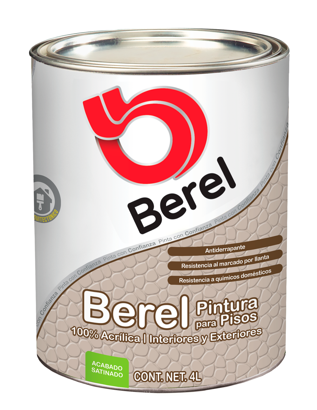 Pintura para Pisos -  Pintura Berel 100% Acrilica  - Interiores & Exteriores