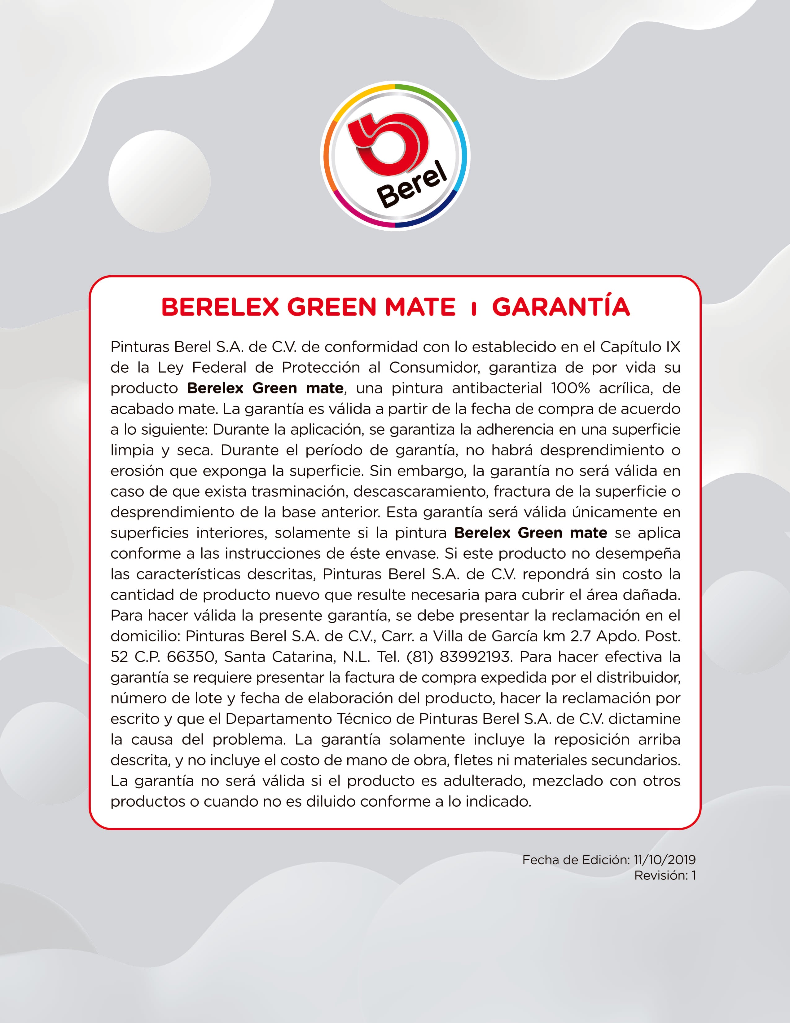 Berelex Green - Pintura Berel 100% Acrilica  - Interiores & Exteriores